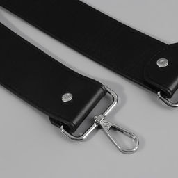 Ручка для сумки, с карабинами, 100 1 см 4 см, цвет чёрный - Арт узор фото 3