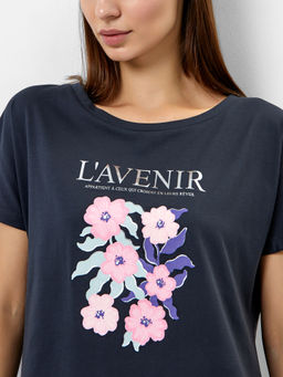 Комплект женский (бриджи, джемпер) в сером оттенке с цветами - Mark formelle фото 5