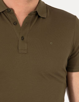 Базовая футболка Slim Fit цвета хаки - Cacharel фото 7