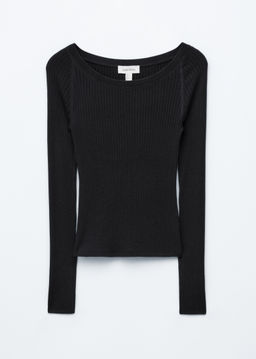 Top en punto de canal? con cuello barco