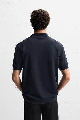 BASIC PIQUE TEXTURE POLO SHIRT - Zara фото 4