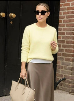 K13205 Джемпер (вязаный трикотаж) ЖЕЛТЫЙ