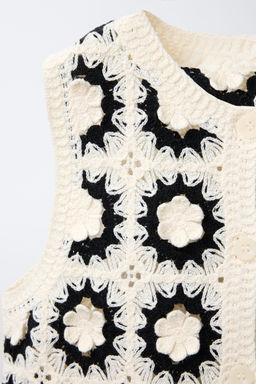 FLORAL KNIT VEST - Zara фото 3