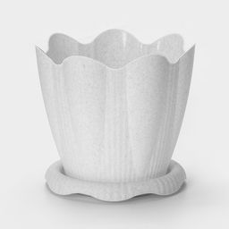 Горшок для цветов с поддоном «Эдельвейс», 5.3 л, d=24 см, h=21.8 см, мраморный