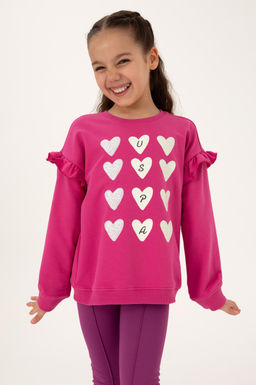 K_z _ocuk Pembe Sweatshirt