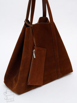Сумка женская кожаная 1029M brown Polina&Eiterou
