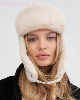 Тиффани плащевка рубчик Ушанка женская (56-58)