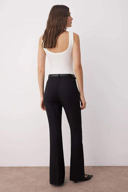 Siyah Kemerli Flare Ispanyol Paca Pantolon TWOAW26PL00034 - Trendyolmilla фото 7
