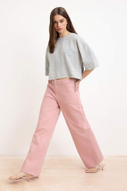 Pembe Cep Detayl? Yuksek Bel Wide Leg Jeans TWOSS26JE00286 - Trendyolmilla фото 2