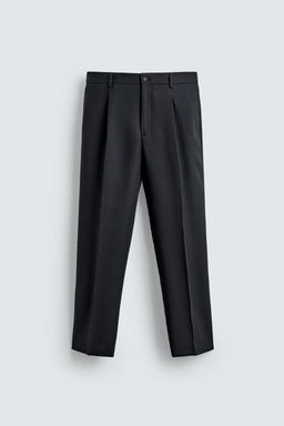 PANTAL?N REGULAR FIT 100% LANA / Azul