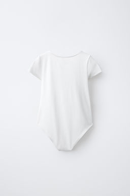 BODY POLIAMIDA MANGA CORTA / Blanco - Zara фото 4