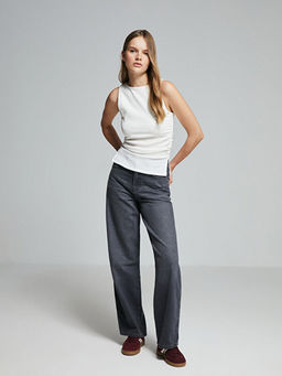 Bisiklet Yaka Dokulu Kad?n Atlet