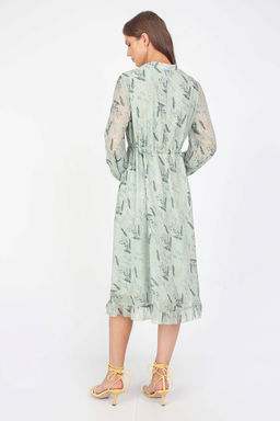 5-3024/774-5065-2 Платье принт Полевые цветы на зеленом фоне - Serginnetti фото 7