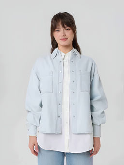 Женская рубашка джинсовая свободного кроя укороченная МАРГАРЕТ (MARGARET) / Lee Cooper