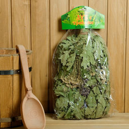 Веник для бани, дубовый, с букетом трав