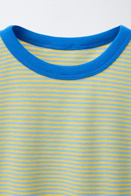 STRIPED T-SHIRT WITH CONTRAST NECK - Zara фото 3