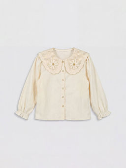 ?i?ek Nak??l? K?z ?ocuk Kadife G?mlek