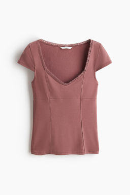 Top con ribete de encaje - H&m фото 3