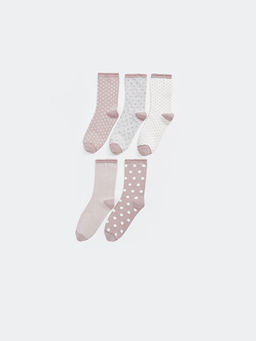 Desenli Kad?n Soket ?orap 5li