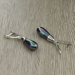 Серьги Каппи майорка черная - Agat77 фото 2