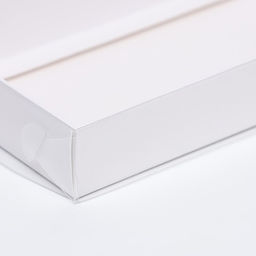 Цена за 2 шт. Кондитерская упаковка, белая с PVC крышкой, 18×10×3 см