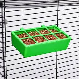 Кормушка для кормления с защитой на 8 ячеек 16,9 х 8,9 х 4,4 см, зелёная - Пижон фото 4