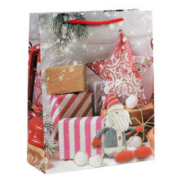 Цена за 12 шт. Пакет подарочный 26х32х10 / NG28 /уп 12/480/Новый год - Галеонтрейд фото 3