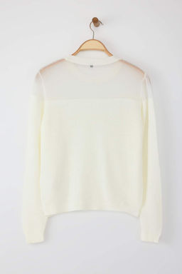 Siyah Simli Transparan Detayl? Triko Kazak TWOAW24KZ01023 - Trendyolmilla фото 22