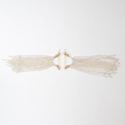 Серьги металл Цепи сборка, цвет серебряно-золотой, 8 см - Qf фото 2