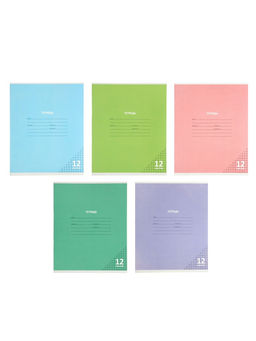 Цена за 100 шт. Тетрадь 12л кл КПК "Пастель", обл мел карт, блок №2, 5В МИКС