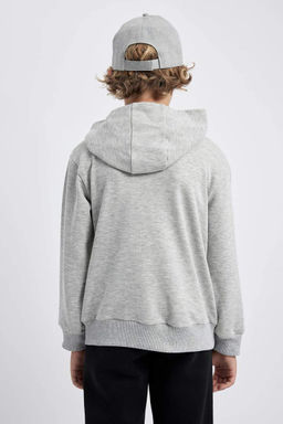 Толстовка обычного кроя с капюшоном для мальчиков - Defacto фото 6