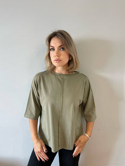 K10774 Футболка OVER SIZE ОЛИВКОВЫЙ