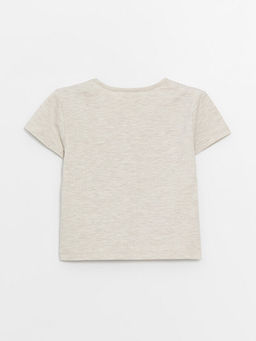 Bisiklet Yaka Bask?l? K?sa Kollu K?z Bebek Ti??rt - Waikiki фото 3