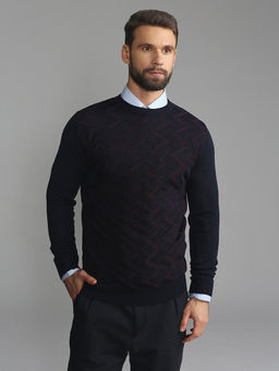 Джемпер мужской GREG G121-12-зигзаг D1 (синий/бордо)  фото 10