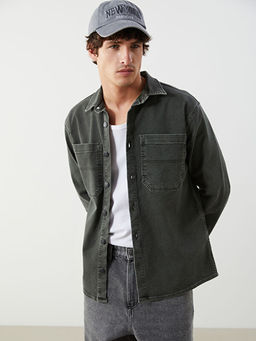 Standart Kal?p Erkek Jean Ceket