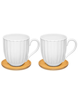 Чайная пара 4 пр. 330 мл 12*8,5*9,5 см Ампир + деревянная подставка - Elan gallery фото 3