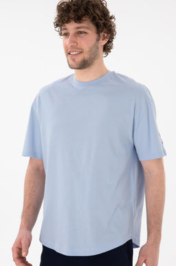 Erkek Long Fit Bisiklet Yaka A__k Mavi Basic Ti__rt Sepette S_rpriz _ndirim - U.s. polo assn фото 4