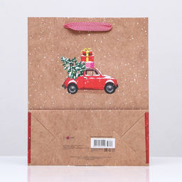 Пакет подарочный Машина с подарками 26 х 32 х 12 см - Simaland фото 4