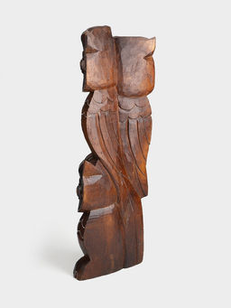 Сувенир интерьерный «Совы на ветке», 20×8×60 см, дерево, цв. коричневый