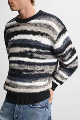 GEOMETRIC JACQUARD SWEATER - Zara фото 5
