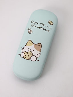 Чехол для очков "Enjoy life its delicious", green