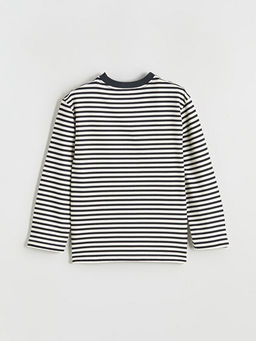 Bisiklet Yaka ?izgili Erkek ?ocuk Ti??rt