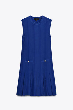 KNIT DRESS WITH BOX PLEATS - Zara фото 17