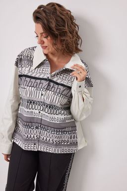 Блуза BegiModa 4136-Р Сливочно-серый