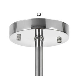 Светильник потолочный BayerLux «Миранда», люстра 3хЕ27, 40 Вт, хром, 59×59×26 см