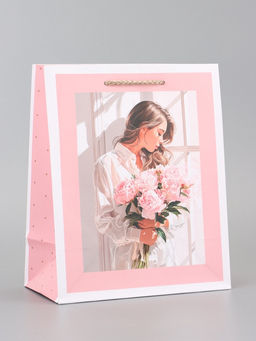 Цена за 2 шт. Пакет подарочный ламинированный вертикальный «Самой нежной», 18×22.3×10 см