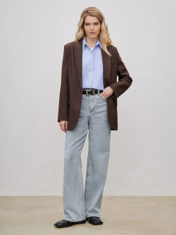 Рубашка однотонная B2969/agate