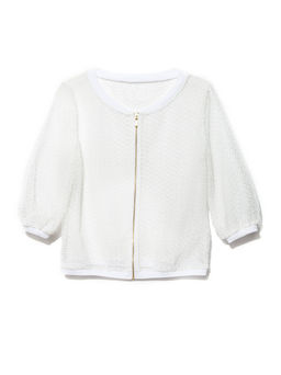 CONTE Ультрамодный бомбер из кружева с рукавами ? LJ 895 off-white - Conte elegant фото 5