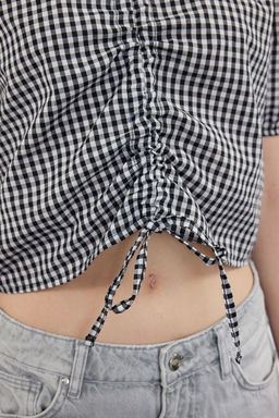 Siyah Buzgulu Potikare Crop Dokuma Bluz TWOSS24BZ00643 - Trendyolmilla фото 4