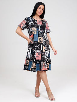 810 ЖЕНСКОЕ ПЛАТЬЕ (Черный/синий)